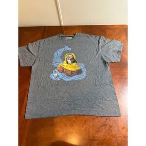 Bethesda Skyrim Khajiit Cat Yellow Hood Tee Shirt XL Lootwear Loot‎ Crate Gray